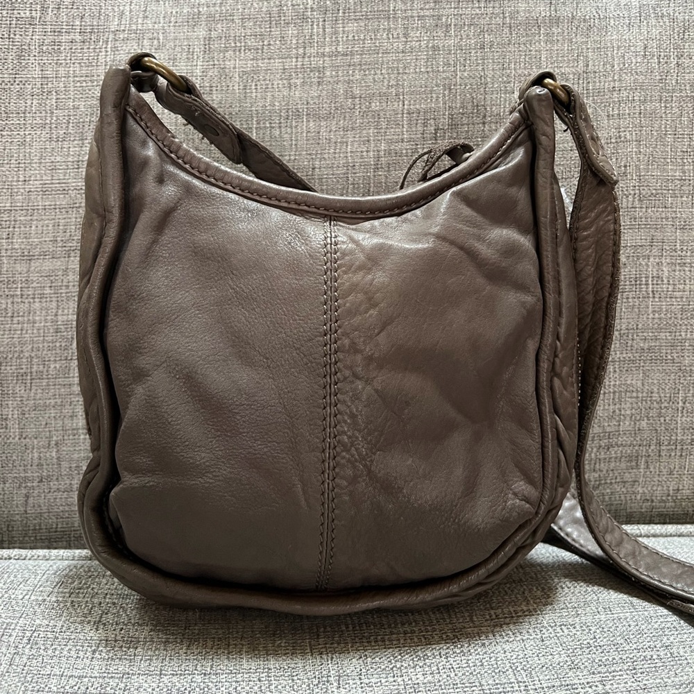 Aldo Rare Vintage Handcrafted Natural Milled Genuine Leather Boho Crossbody Bag - Picture 2 of 11